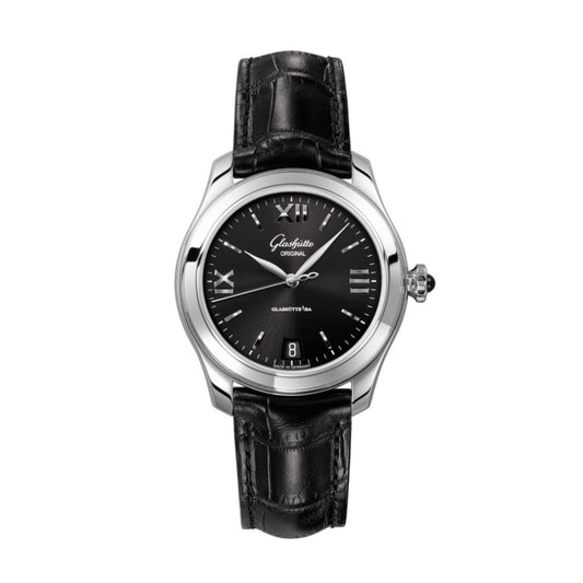 Glashuette Original Lady Serenade 36 mm Galvanized Black Dial Stainless Steel Stainless Steel 1-39-22-20-02-04