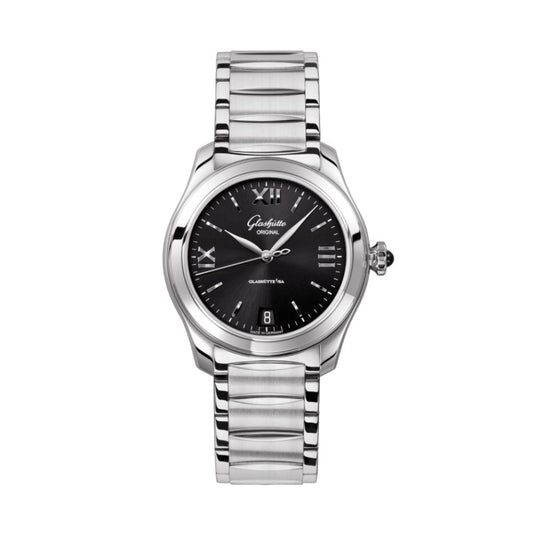 Glashuette Original Lady Serenade 36 mm Galvanized Black Dial Stainless Steel Stainless Steel 1-39-22-20-02-34