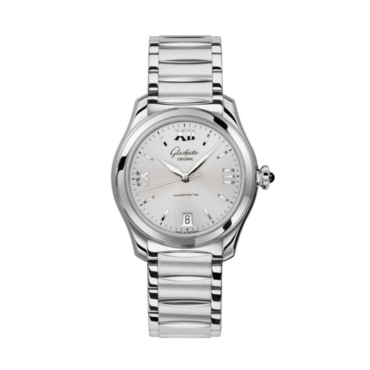 Glashuette Original Lady Serenade 36 mm Silver Galvanized Dial Stainless Steel Stainless Steel 1-39-22-02-02-34