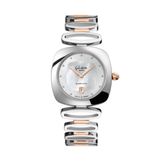 Glashuette Original Pavonina 31 mm Mother-Of-Pearl White Dial Bicolor Bicolor 1-03-01-26-06-14