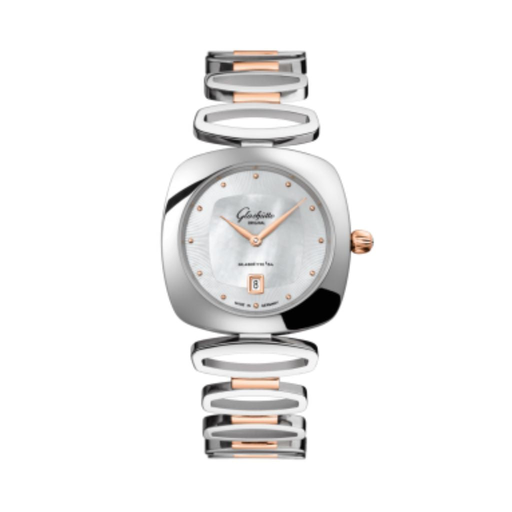 Glashuette Original Pavonina 31 mm Mother-Of-Pearl White Dial Bicolor Bicolor 1-03-02-04-16-14