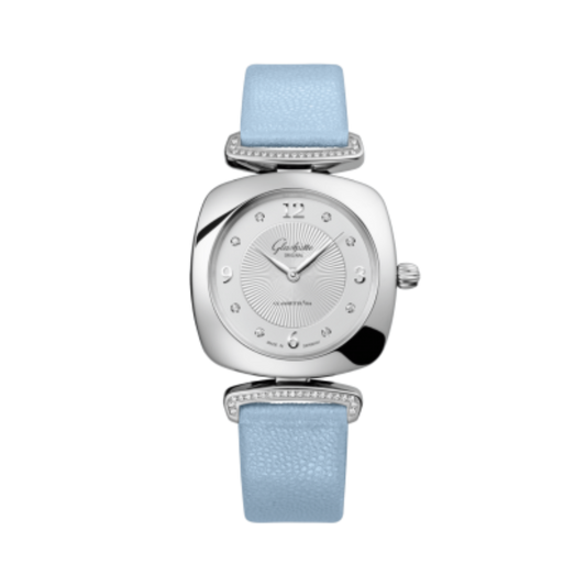 Glashuette Original Pavonina 31 mm Silver Galvanized Dial Stainless Steel   Glossy 1-03-02-12-12-35