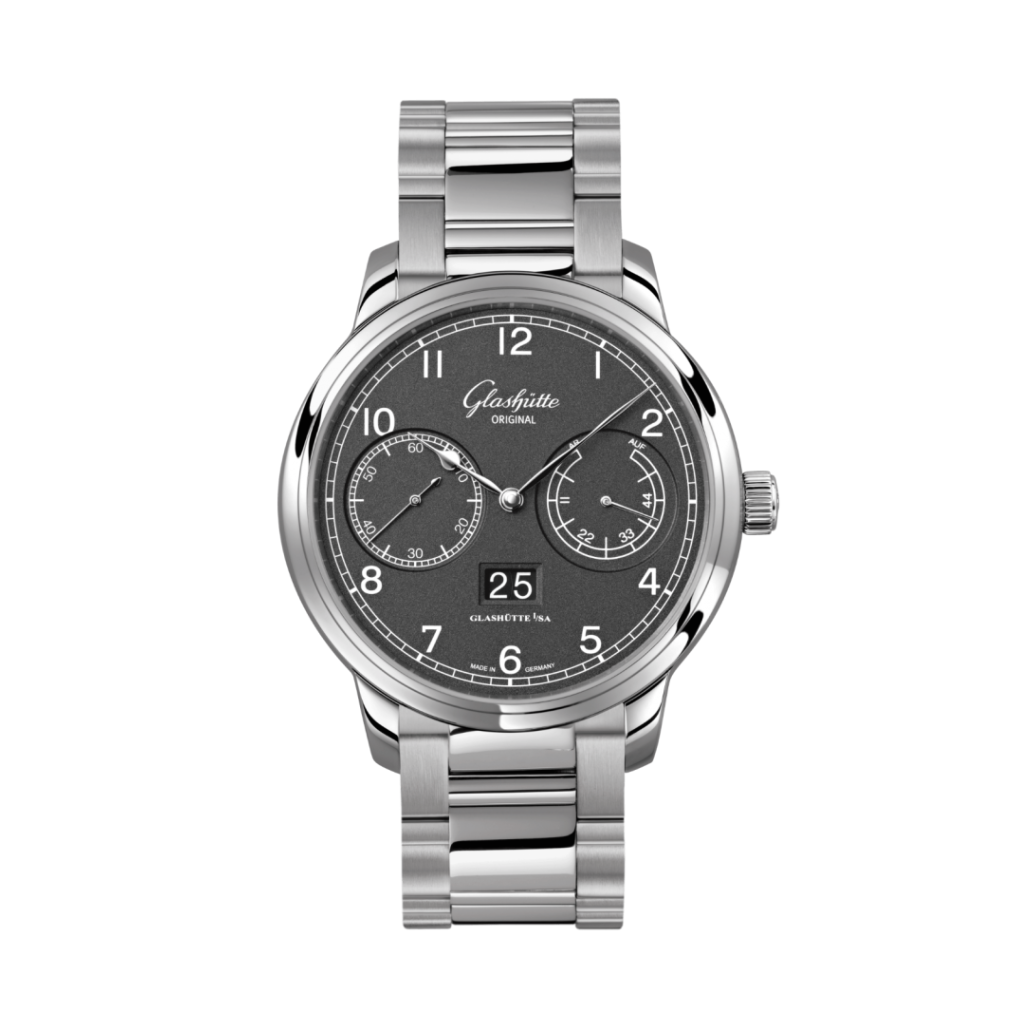 Glashuette Original Senator Observer 44 mm Grey Dial Stainless Steel Metal Bracelet 100-14-02-02-14