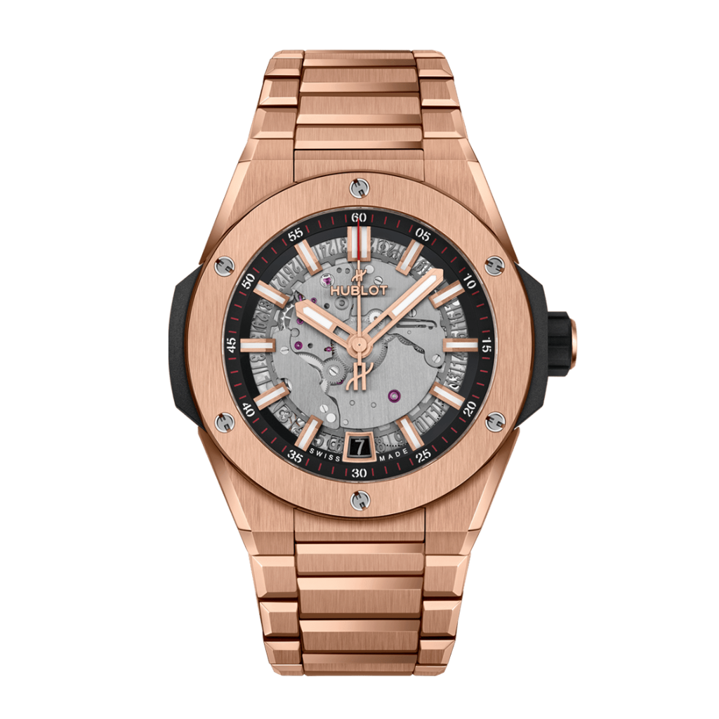Hublot Big Bang Integrated Time Only King Gold 40 mm Silver Dial Polished 18K King Gold Bracelet 456.OX.0180.OX
