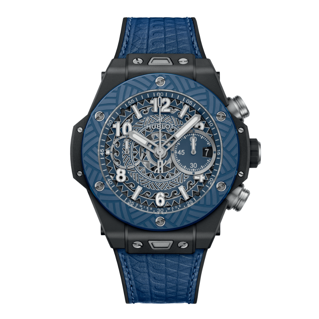 HUBLOT Big Bang Unico ‘O Ka Mua 42 mm Transparent Dial Microblasted Black Ceramic Rubber Strap 441.CL.0197.VR.HAW24