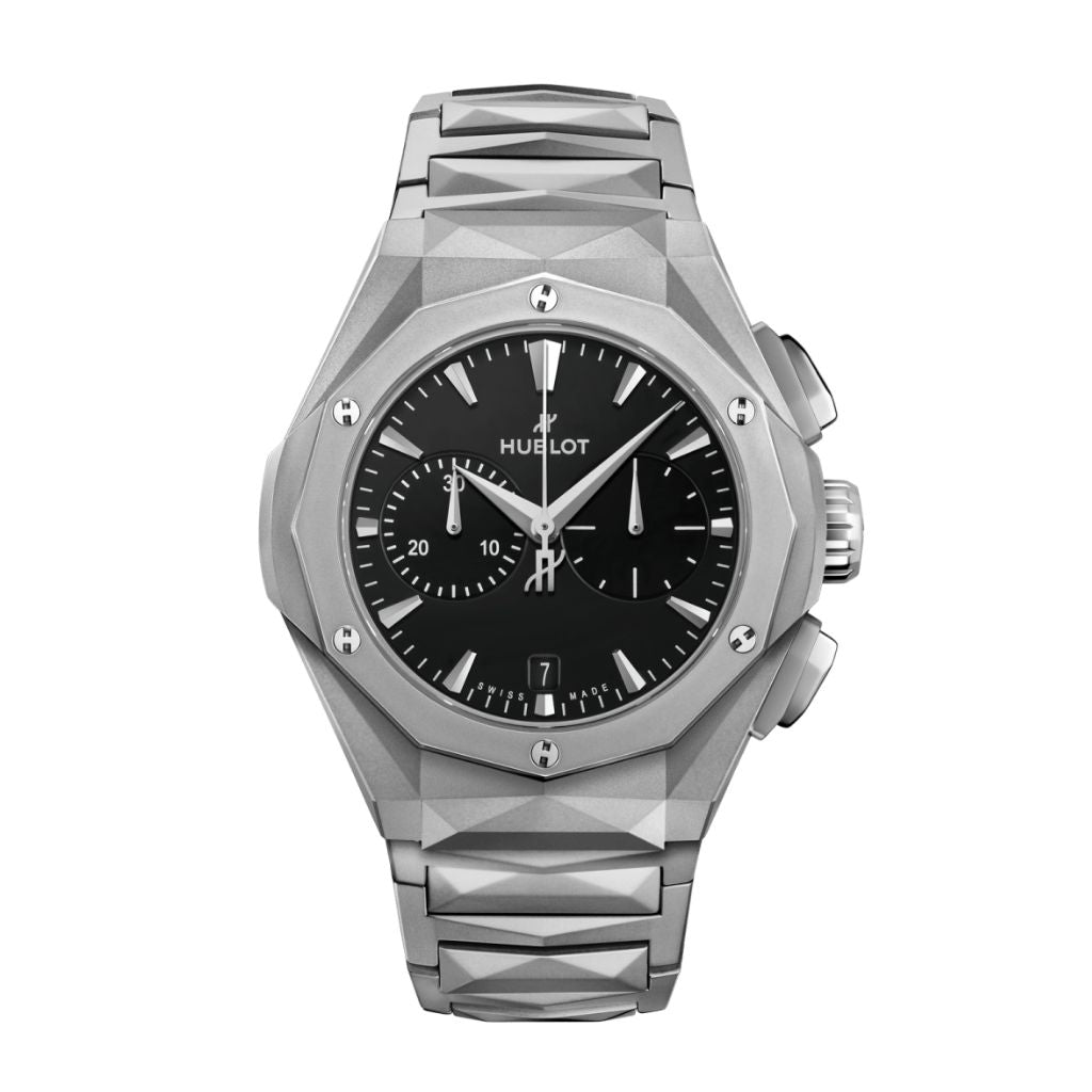 HUBLOT Classic Fusion Chronograph Orlinski Full Titanium 41 mm Black Dial Microblasted and Polished Titanium Bracelet 549.NI.1270.NI.ORL23