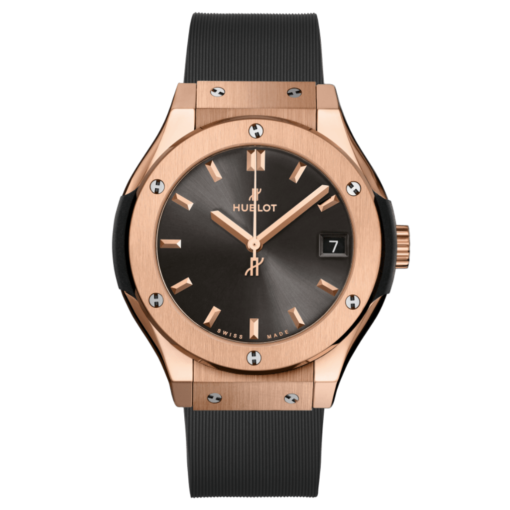 Hublot Classic Fusion Racing Grey King Gold 33 mm Grey Dial Polished 18K King Gold Rubber Strap 581.OX.7081.RX