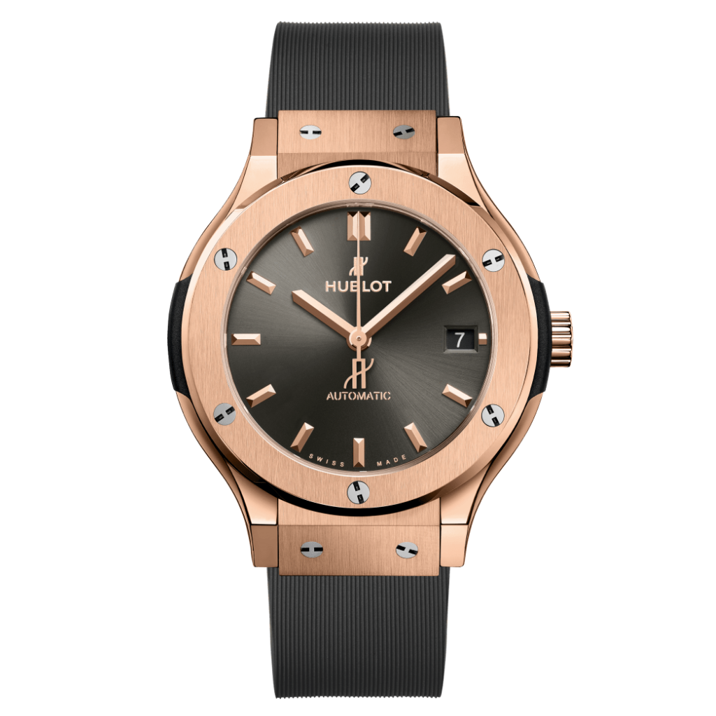 Hublot Classic Fusion Racing Grey King Gold 38 mm Grey Dial Polished 18K King Gold Rubber Strap 565.OX.7081.RX