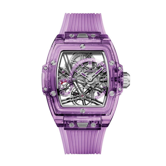 Hublot Spirit of Big Bang Tourbillon Purple Sapphire 42 mm Transparent Dial Polished Purple Sapphire Crystal Transparent Strap 645.JM.0120.RT