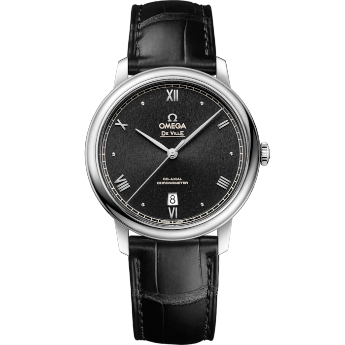 Omega De Ville Prestige 39.5 mm Black Dial Stainless Steel Strap 424.13.40.20.01.002