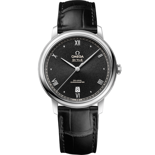 Omega De Ville Prestige 39.5 mm Black Dial Stainless Steel Strap 424.13.40.20.01.002