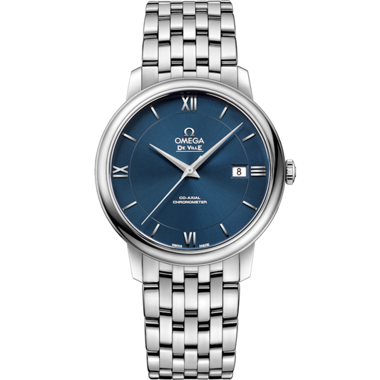Omega De Ville Prestige 39.5 mm Blue Dial Stainless Steel Bracelet 424.10.40.20.03.001