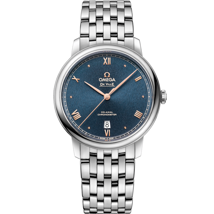 Omega De Ville Prestige 39.5 mm Blue Dial Stainless Steel Bracelet 424.10.40.20.03.004
