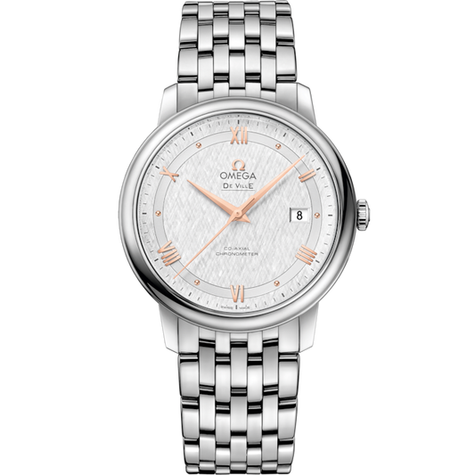 Omega De Ville Prestige 39.5 mm Silver Dial Stainless Steel Bracelet 424.10.40.20.02.004
