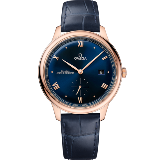 Omega De Ville Prestige 41 mm Blue Dial Sedna™ 18k Rose Gold Strap 434.53.41.20.03.001