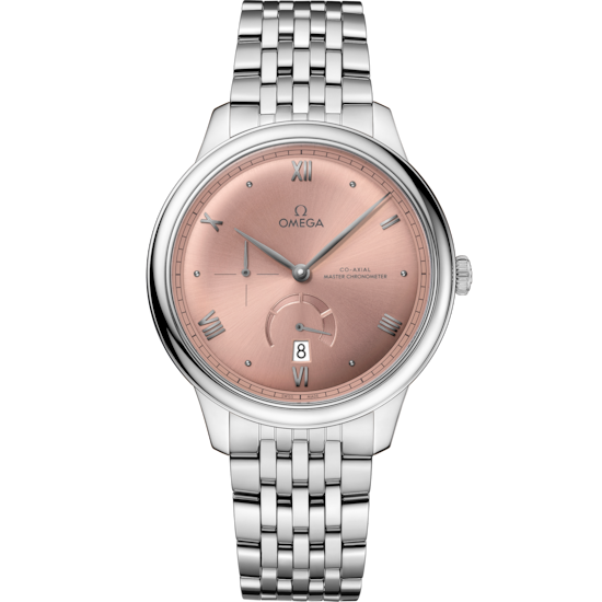 Omega De Ville Prestige 41 mm Pink Dial Stainless Steel Bracelet 434.10.41.21.10.001