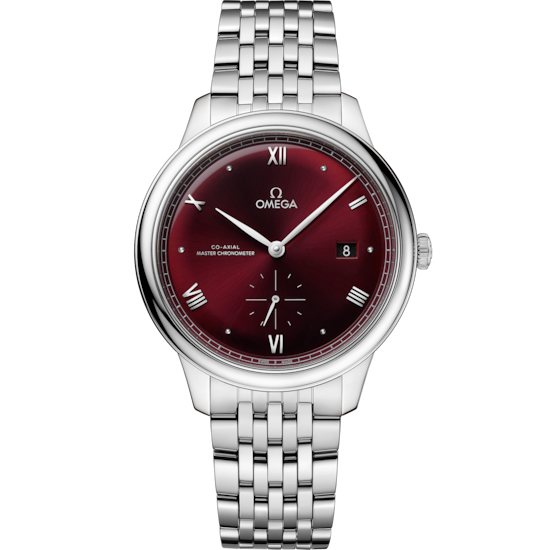 Omega De Ville Prestige 41 mm Red Dial Stainless Steel Bracelet 434.10.41.20.11.001