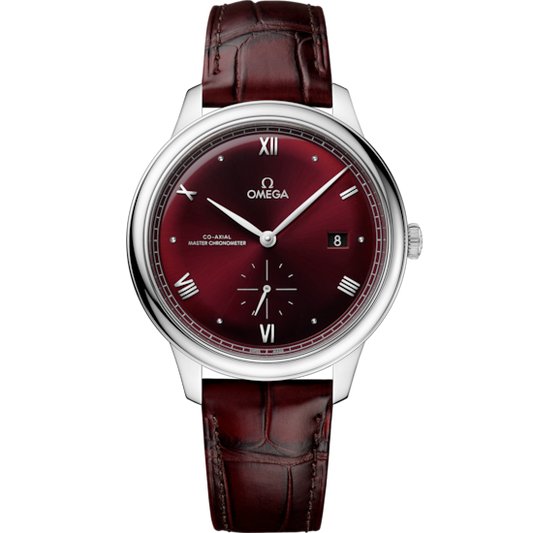 Omega De Ville Prestige 41 mm Red Dial Stainless Steel Strap 434.13.41.20.11.001
