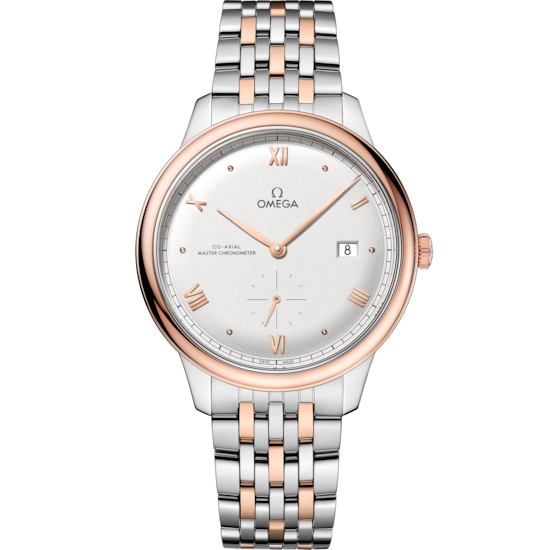 Omega De Ville Prestige 41 mm Silver Dial Stainless Steel and Sedna™ 18k Rose Gold Bracelet 434.20.41.20.02.001