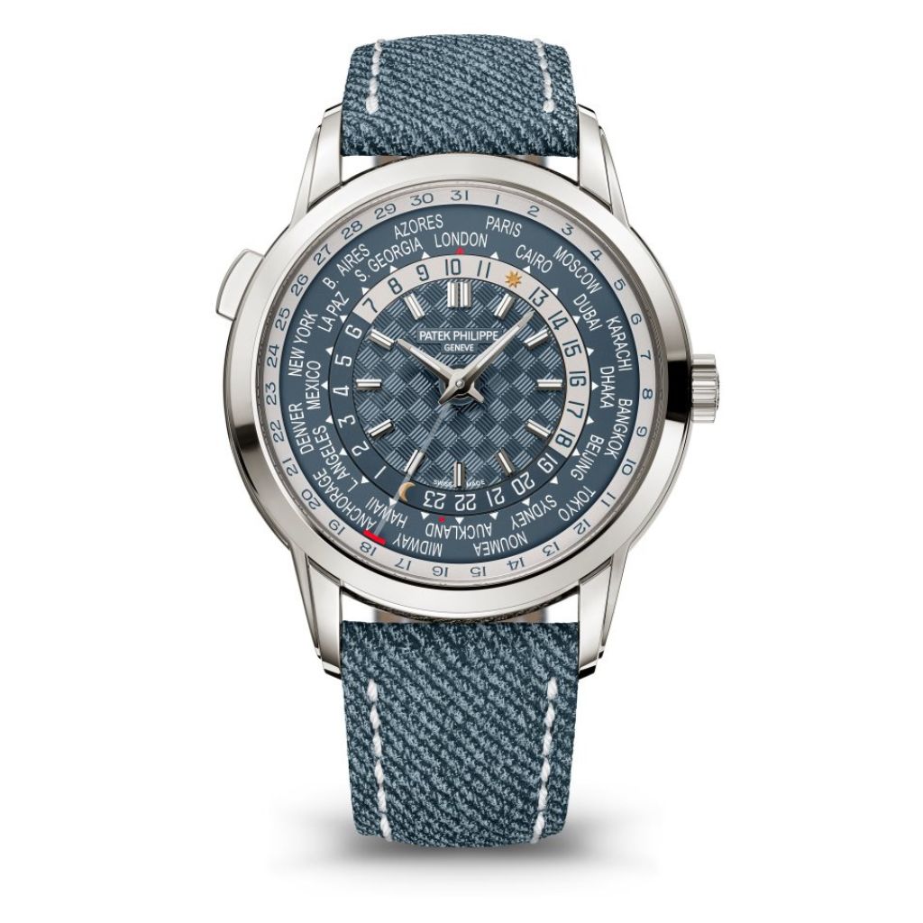 Patek Philippe Complications 40 mm Blue Dial 18K White Gold Leather Strap 5330G-001