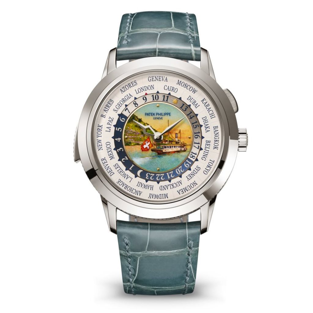 Patek Philippe Grand Complications 40.2 mm White Dial 18K White Gold Leather Strap 5531G-001