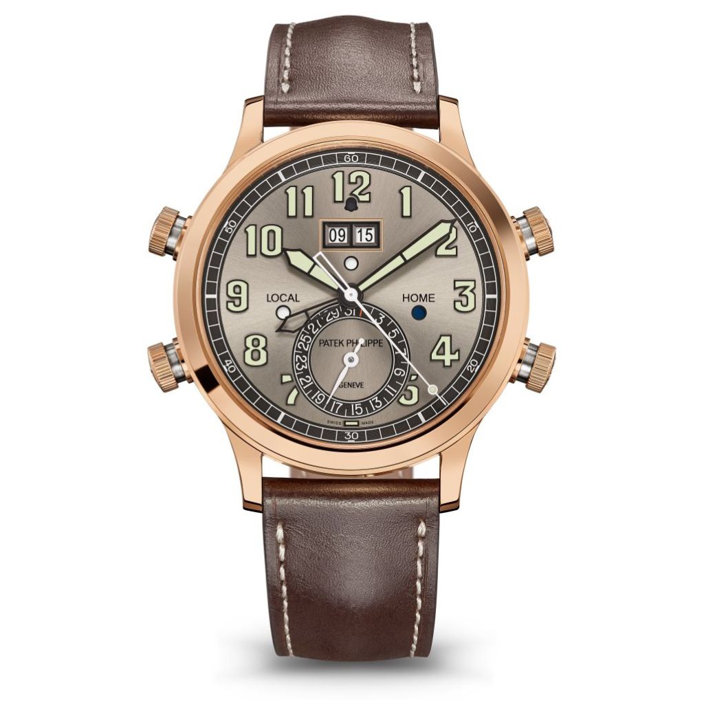 Patek Philippe Grand Complications 42.2 mm Gray Dial 18K Rose Gold Leather Strap 5520RG-001