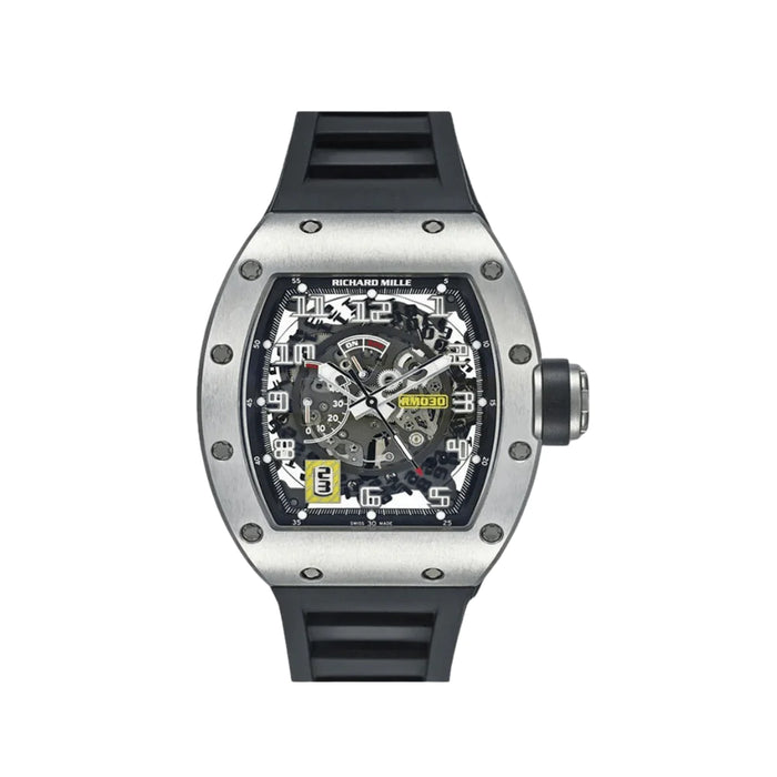 Richard Mille RM030 42.7 mm x 50 mm Transparent Dial Titanium Rubber Strap