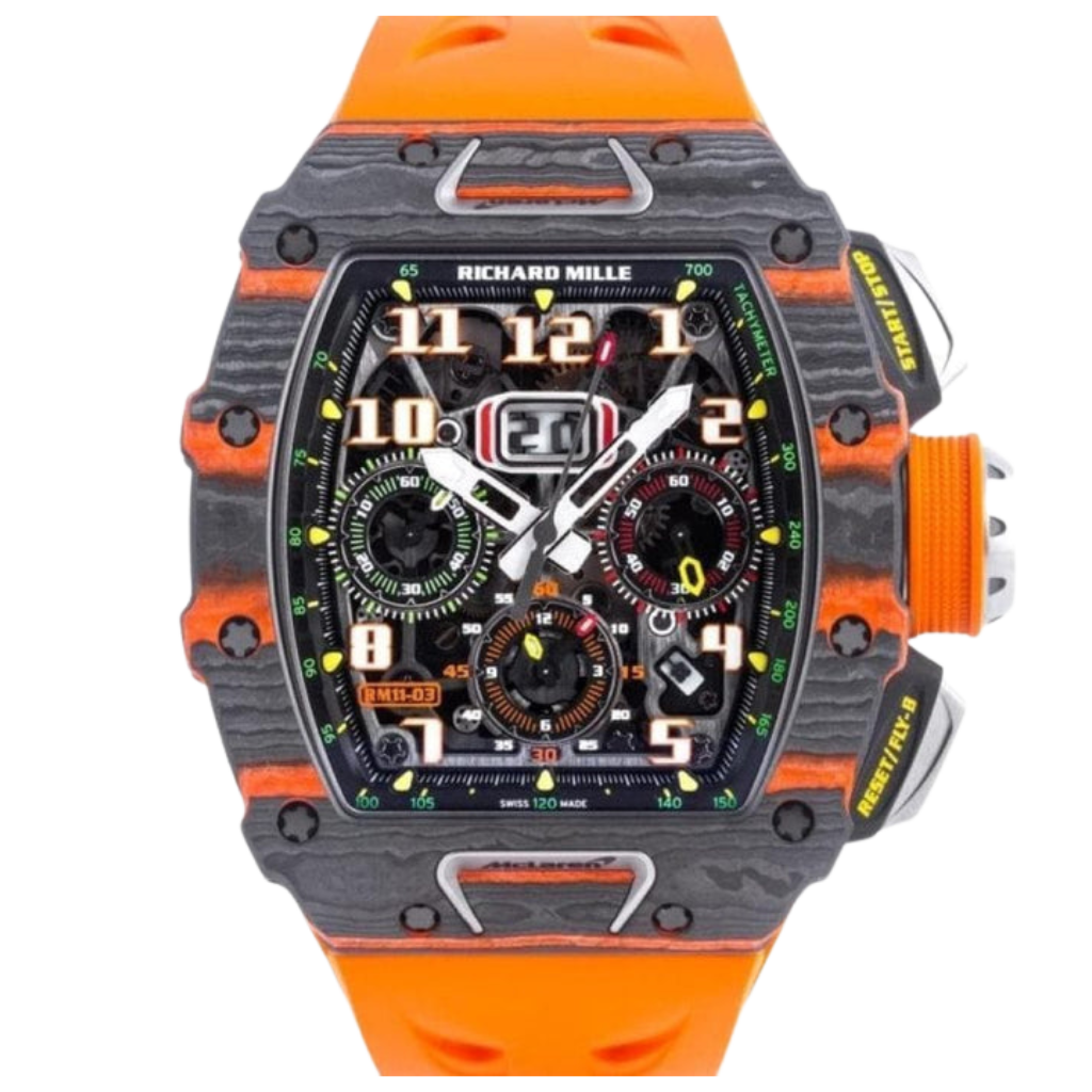 Richard Mille RM11-03 Red NTPT 50 mm x 44 mm Transparent Dial NPTP Rubber Strap