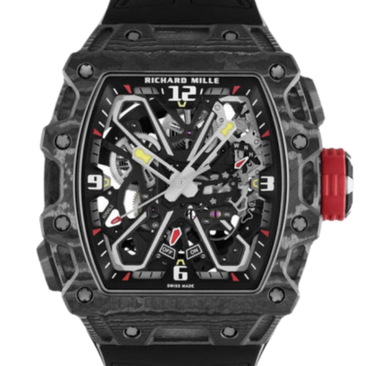 Richard Mille RM35-03 Rafa Nadal 43.15 mm x 50 mm Transparent Dial Carbon and Quartz TPT Rubber Strap