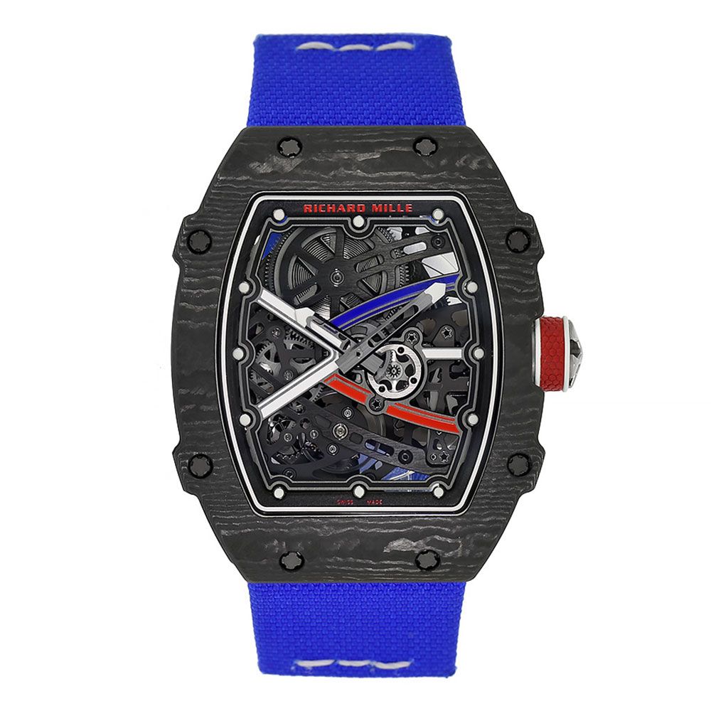 Richard Mille RM67-02 Sebastien Ogier Automatic Winding Extra Flat 47.5 mm Transparent Dial Carbon TPT Strap