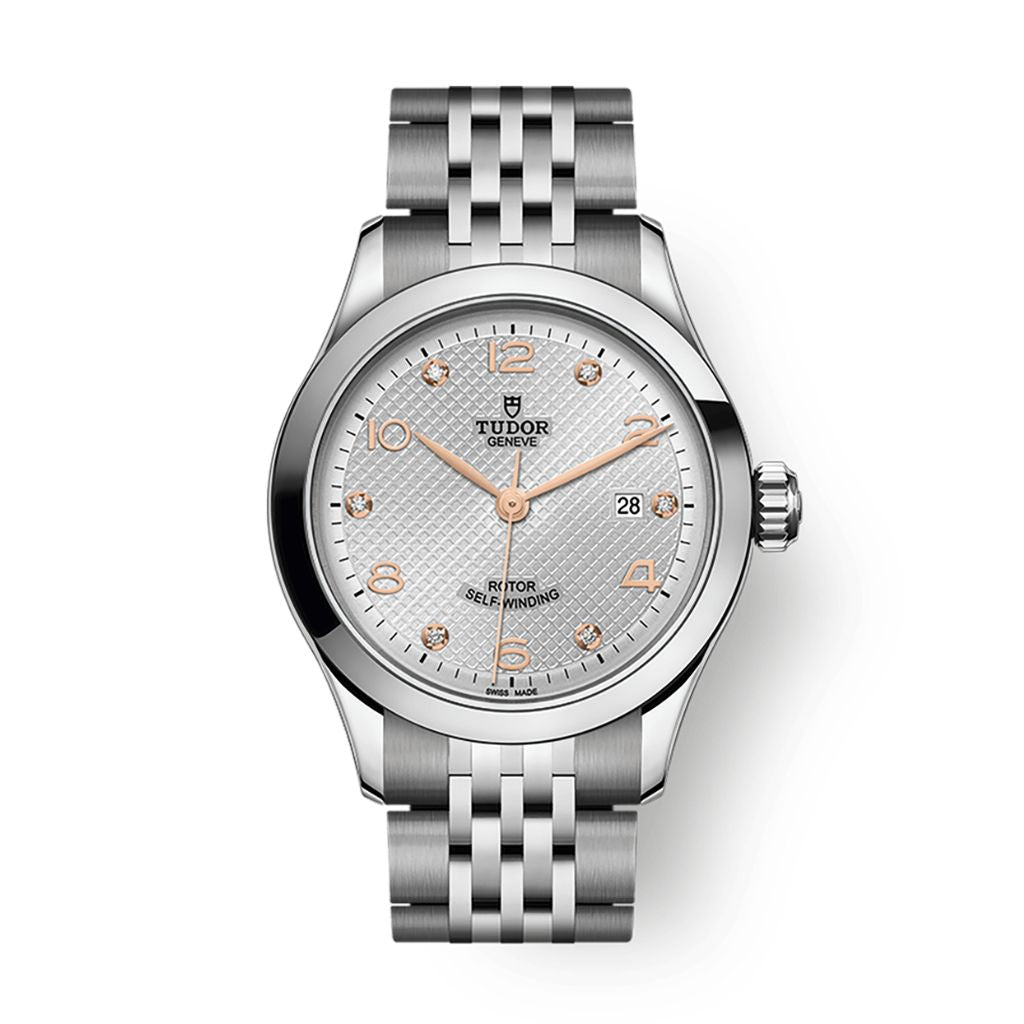 Tudor 1926 28 mm Silver Dial with Diamonds Stainless Steel Bracelet M91350-0003