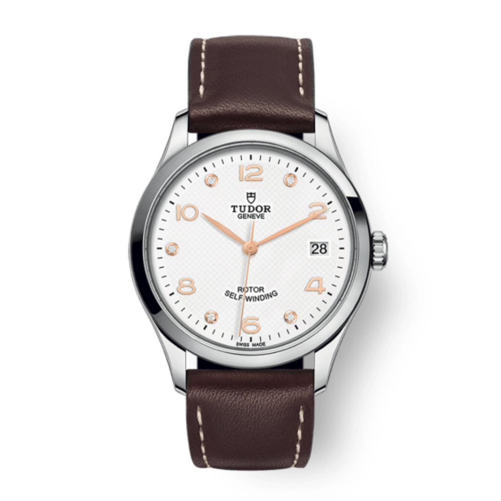 Tudor 1926 36 mm White Dial with Diamonds Stainless Steel Leather Strap M91450-0014