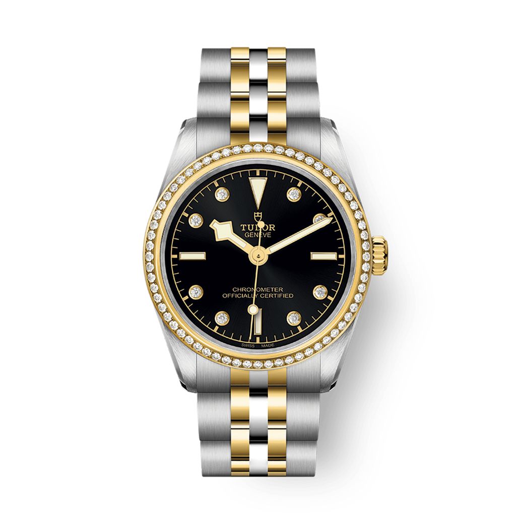 Tudor Black Bay 31 S&G 31 mm Black Dial with Diamonds Stainless Steel Bracelet M79613-0005