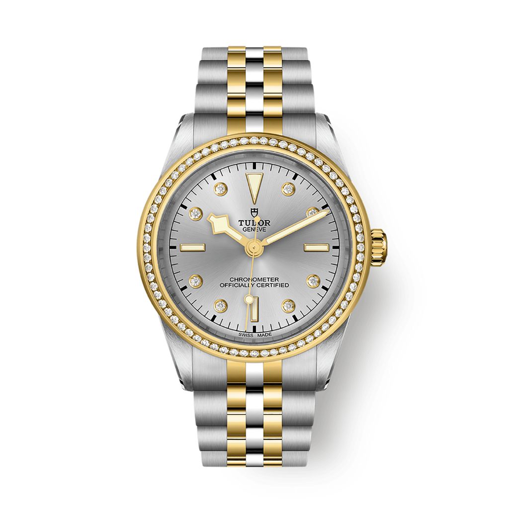 Tudor Black Bay 39 S&G 39 mm Silver Dial with Diamonds Stainless Steel Bracelet M79673-0006