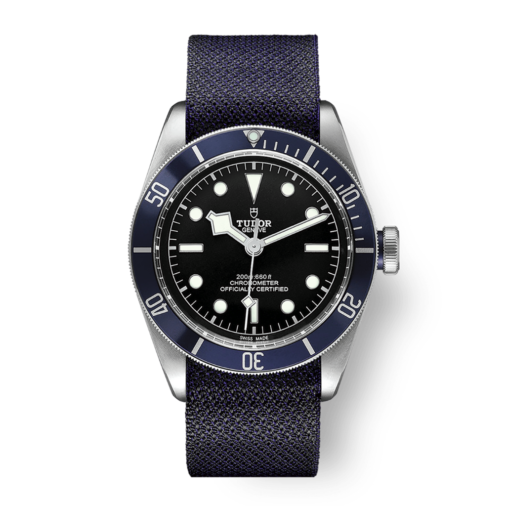 Tudor Black Bay 41 mm Black Dial Stainless Steel Fabric Strap M79230B-0006