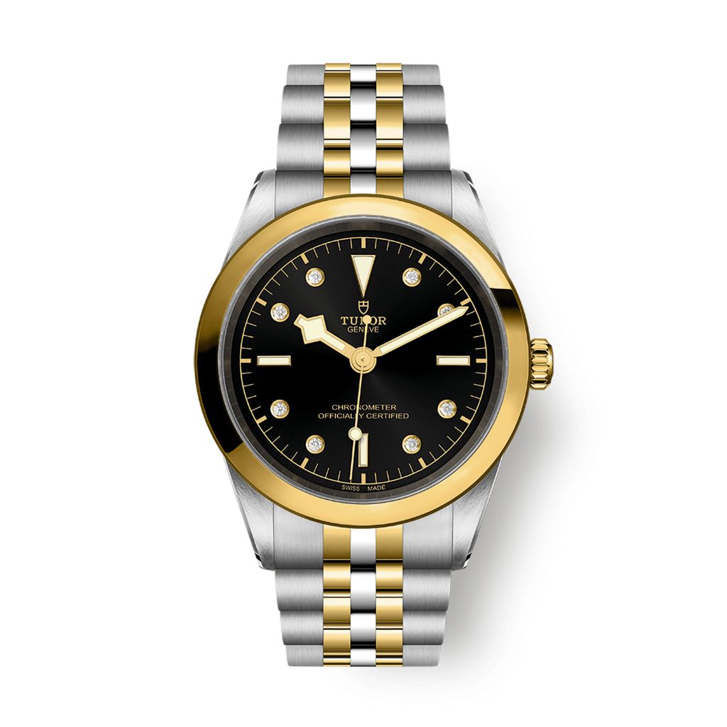 Tudor Black Bay 41 S&G 41 mm Black Dial with Diamonds Stainless Steel Bracelet M79683-0006