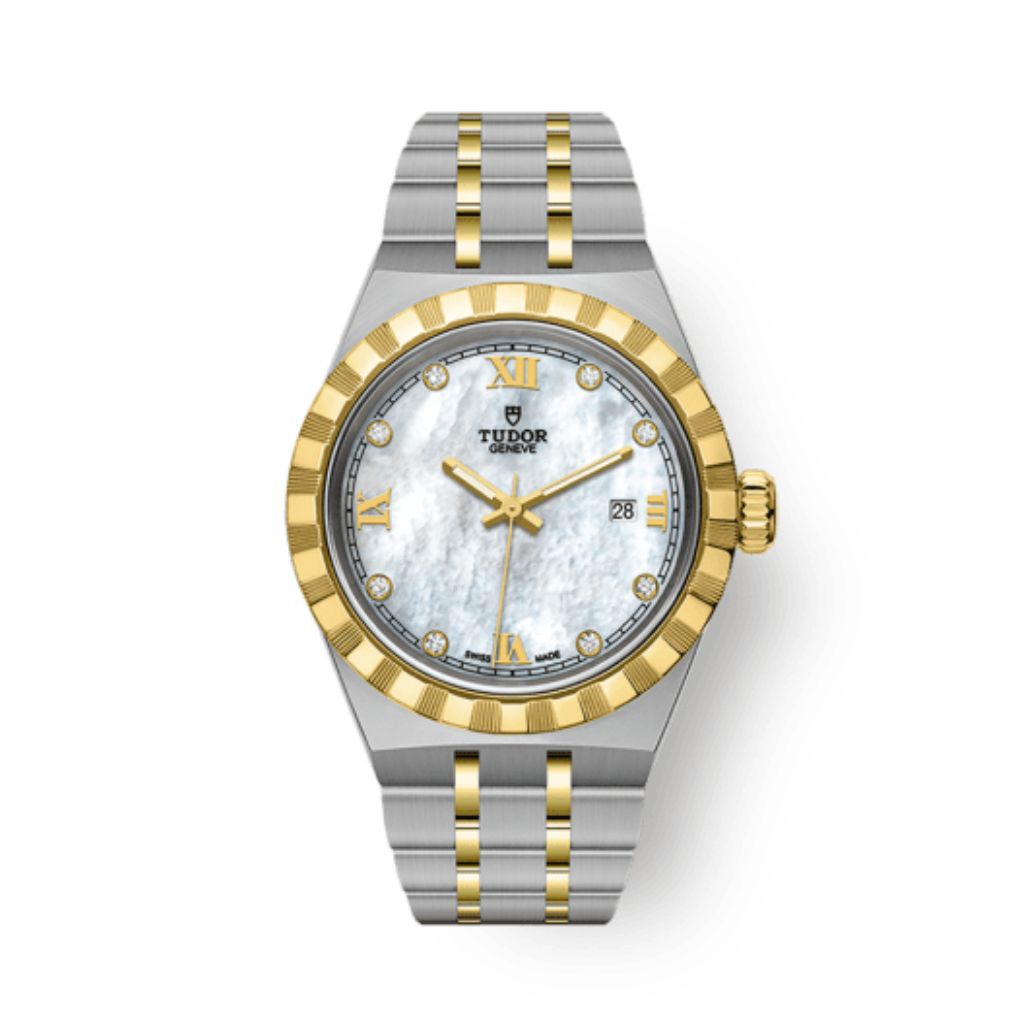 Tudor Tudor Royal 28 mm White Mother-Of-Pearl Dial with Diamonds Stainless Steel Bracelet M28303-0007