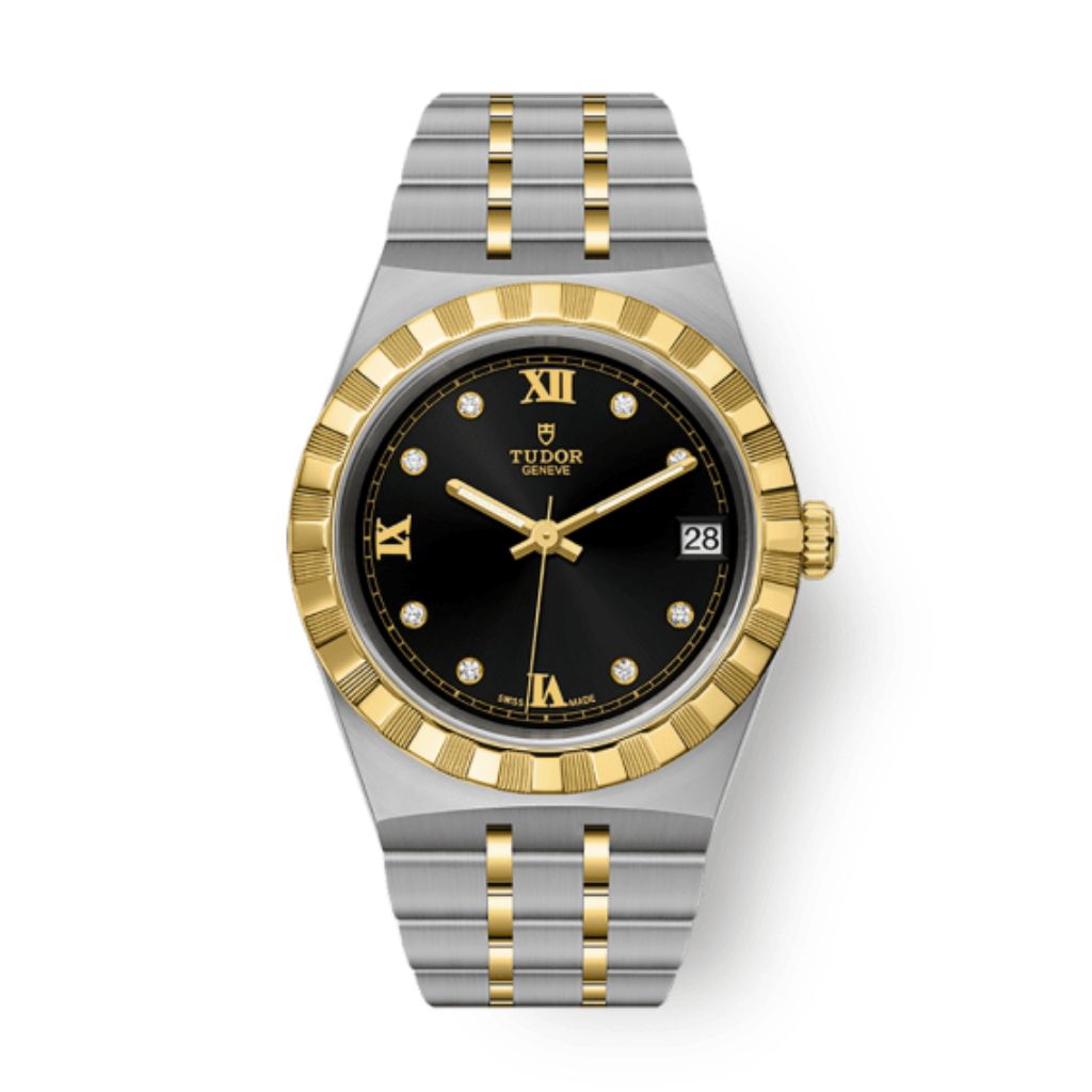 Tudor Tudor Royal 34 mm Black Dial with Diamonds Stainless Steel Bracelet M28403-0005