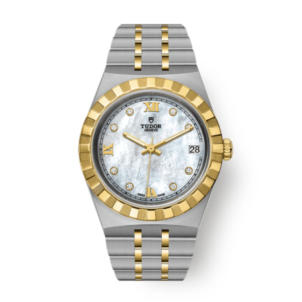 Tudor Tudor Royal 34 mm White Mother-Of-Pearl Dial with Diamonds Stainless Steel Bracelet M28403-0007