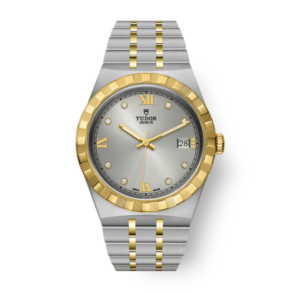 Tudor Tudor Royal 38 mm Silver Dial with Diamonds Stainless Steel Bracelet M28503-0002