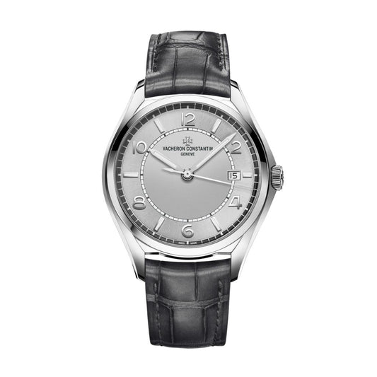 Vacheron Constantin Fiftysix self-winding 40 mm Silver Dial Stainless Steel   Leather Strap 4600E/000A-B442