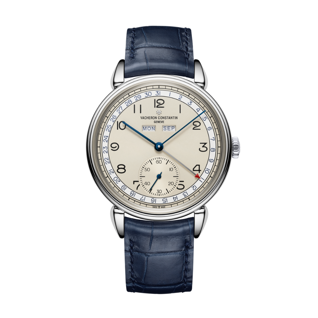 Vacheron Constantin Historiques Triple calendrier 1942 40 mm Silver Dial Stainless Steel   Leather Strap 3110V/000A-B426