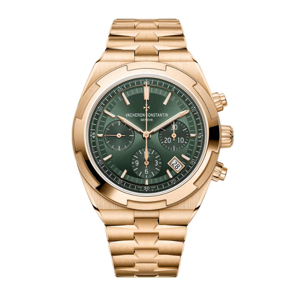 Vacheron Constantin Overseas chronograph 42.5 mm Green Dial 18K Pink Gold Bracelet 5520V/210R-B966