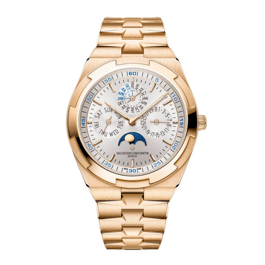 Vacheron Constantin Overseas perpetual calendar ultra-thin 41.5 mm Silver Dial 18K Pink Gold Bracelet 4300V/220R-B064