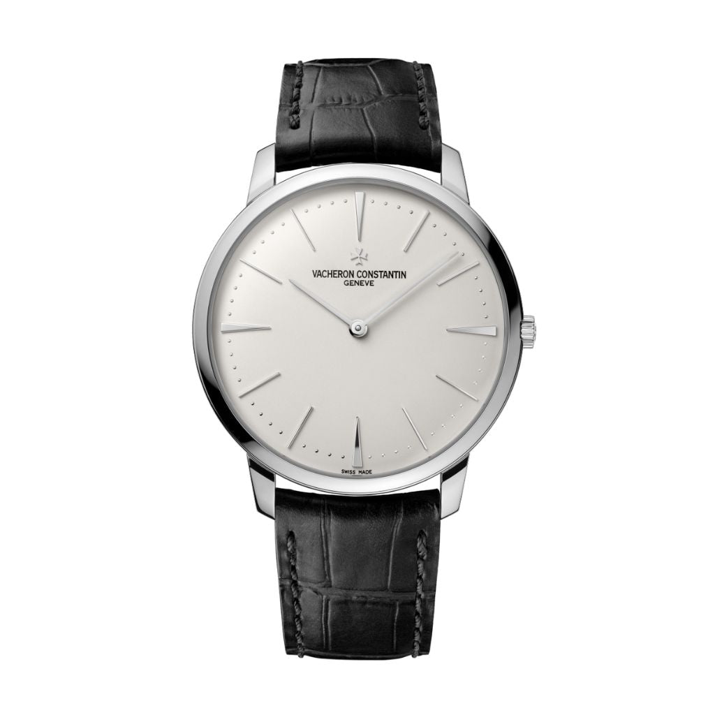 Vacheron Constantin Patrimony manual-winding 40 mm Silver Dial White Gold   Leather Strap 81180/000G-9117
