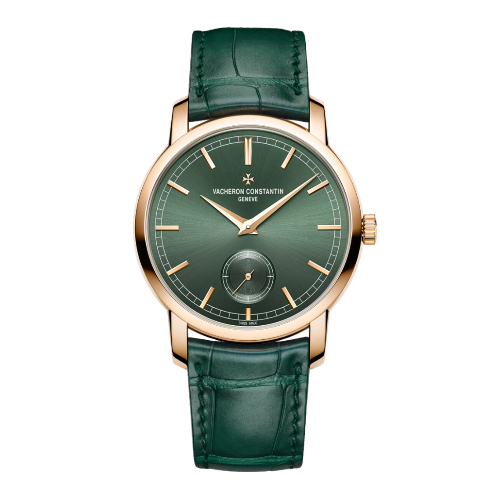 Vacheron Constantin Traditionnelle manual-winding 38 mm Green Dial 18K Pink Gold   Leather Strap 82172/000R-H008