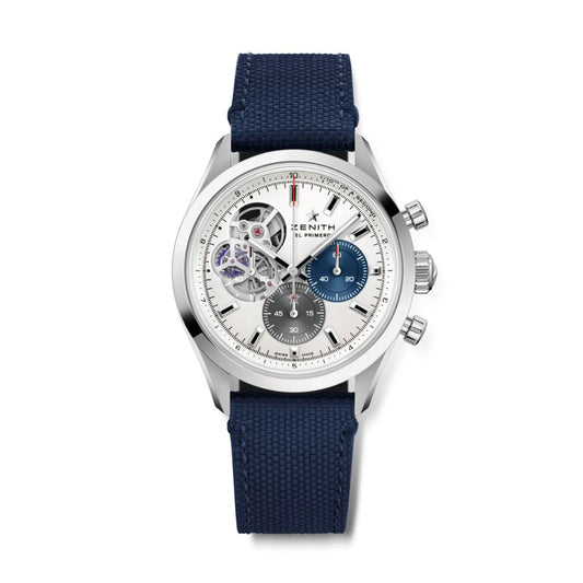 Zenith CHRONOMASTER OPEN 39.5 mm White Dial Stainless Steel Rubber Strap 03.3300.3604/69.C823