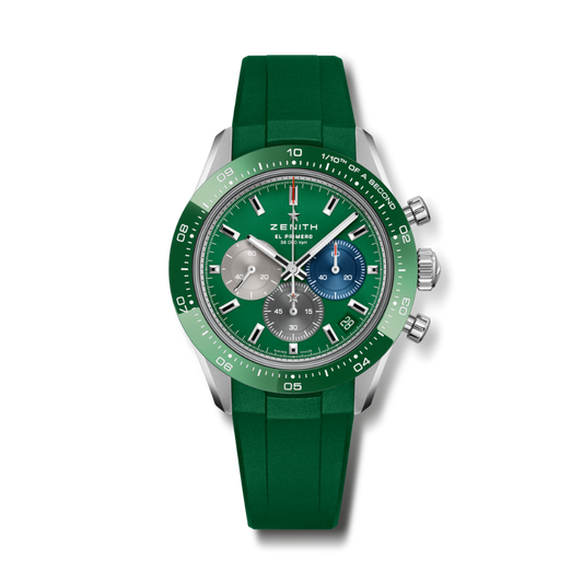Zenith CHRONOMASTER SPORT 41 mm Green Dial Stainless Steel Rubber Strap 03.3119.3600/56.R952