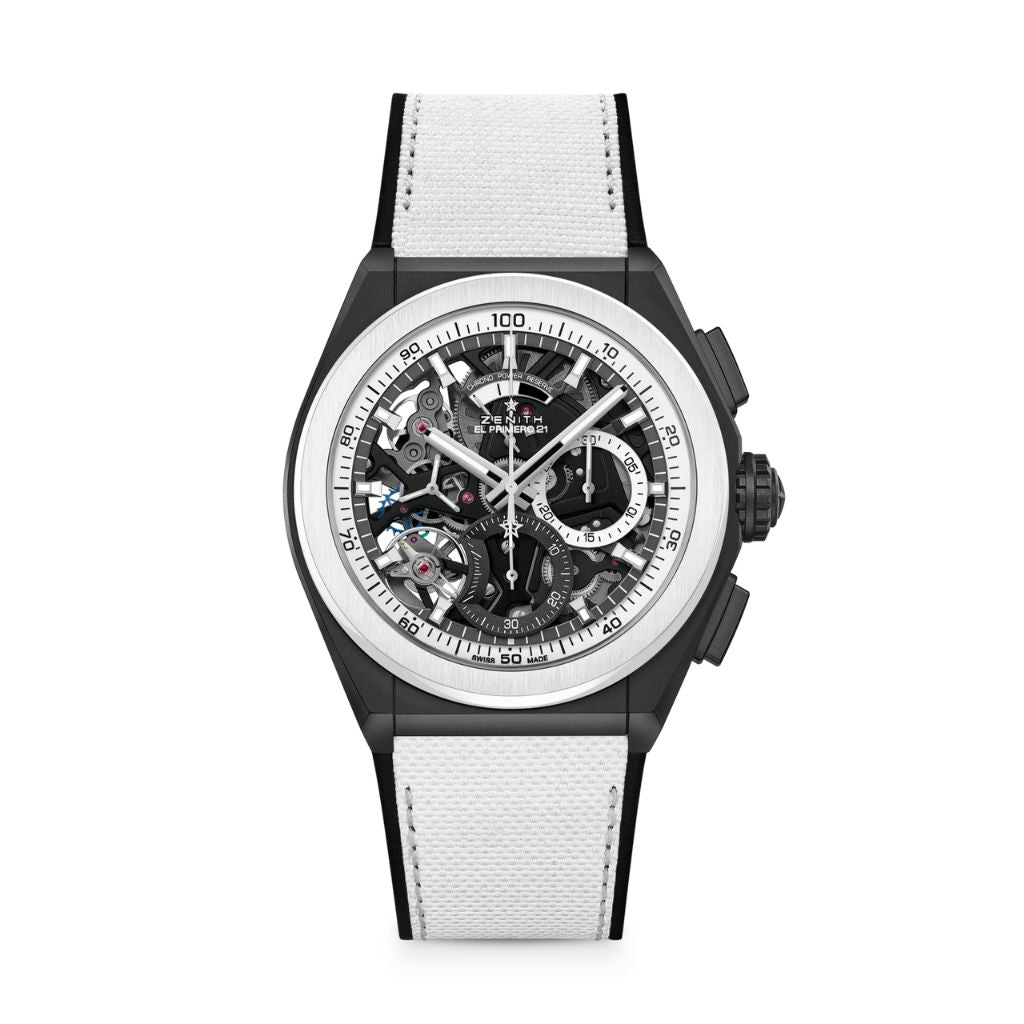 Zenith DEFY 21 44 mm Black Dial Ceramic Rubber Strap 49.9007.9004/11.R923