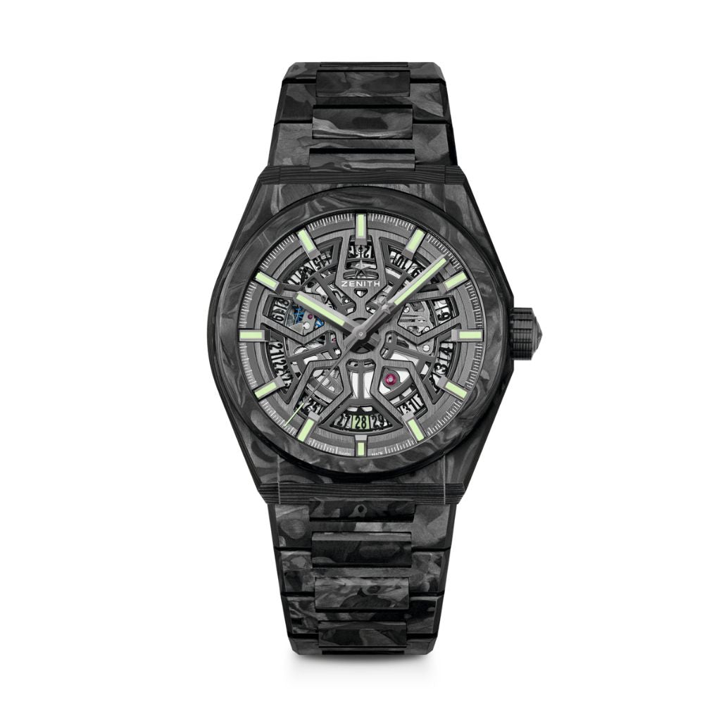 Zenith DEFY CLASSIC 41 mm Silver Dial Carbon Bracelet 10.9001.670/80.M9000